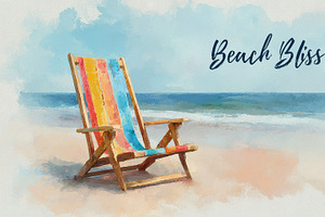 Simply Summer Watercolor Art, a Seasonal Illustration by Virgo Studio