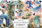 Magical Spring Garden Clipart, an Illustration by Designworld (Thumbnail 1 of 6)