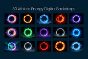 30 Athlete Energy Digital Backdrops, a Background Graphic by 3Motional (Thumbnail 10 of 11)