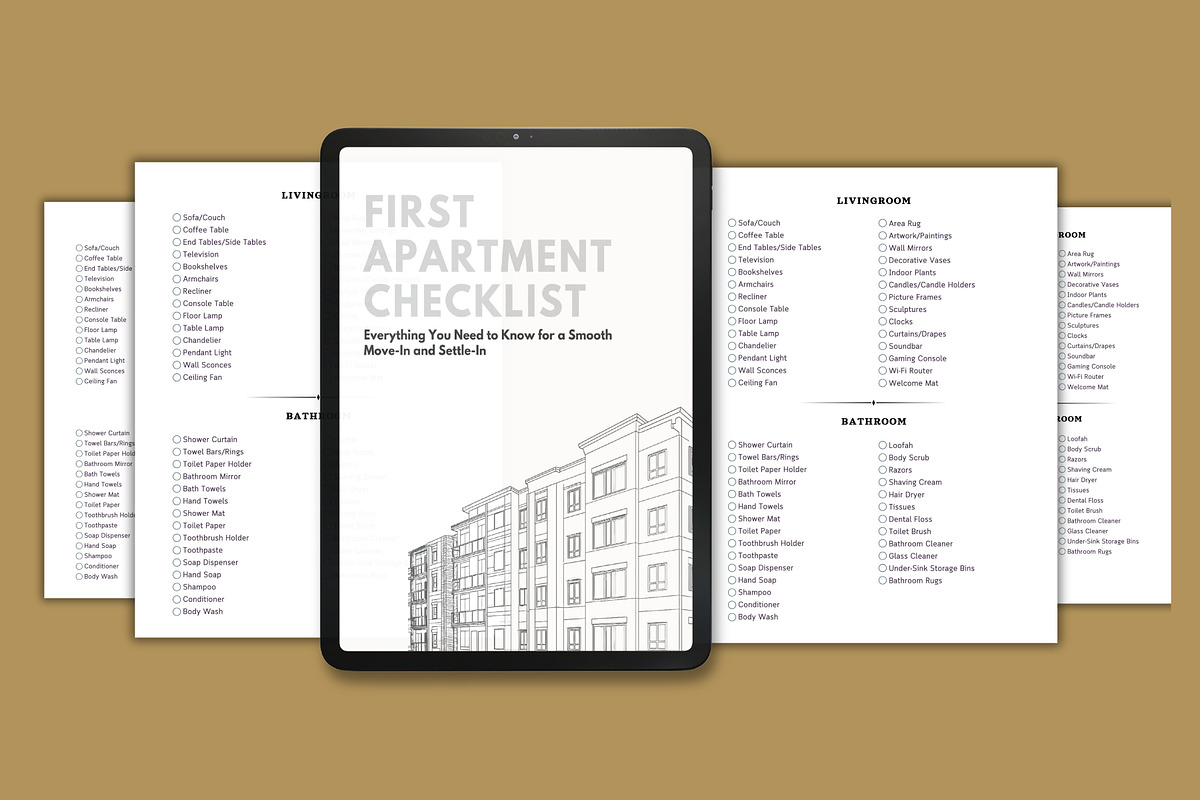 First Apartment Checklist Printable, a Stationery Template by Coral Beauty (Photo 3 of 4)