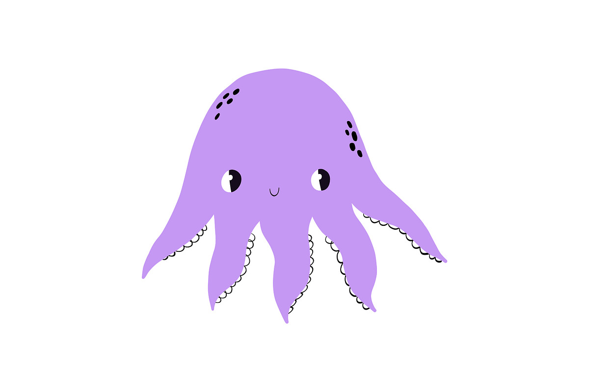 Cute Mediterranean Sea Life Clipart, a Seasonal Illustration by the_myro (Photo 2 of 6)
