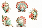 Whimsical summer seashell clipart, an Illustration by Designworld (Thumbnail 5 of 5)