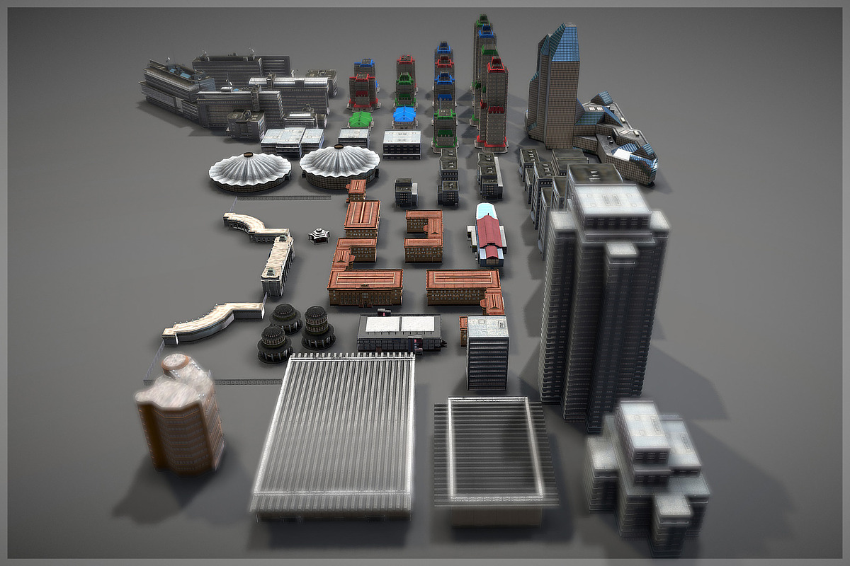 Buildings Pack, an Architecture 3D Model by Beatheart Creative Studio (Photo 3 of 15)