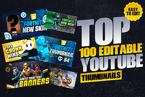 100 YouTube Thumbnails – Easy to Use