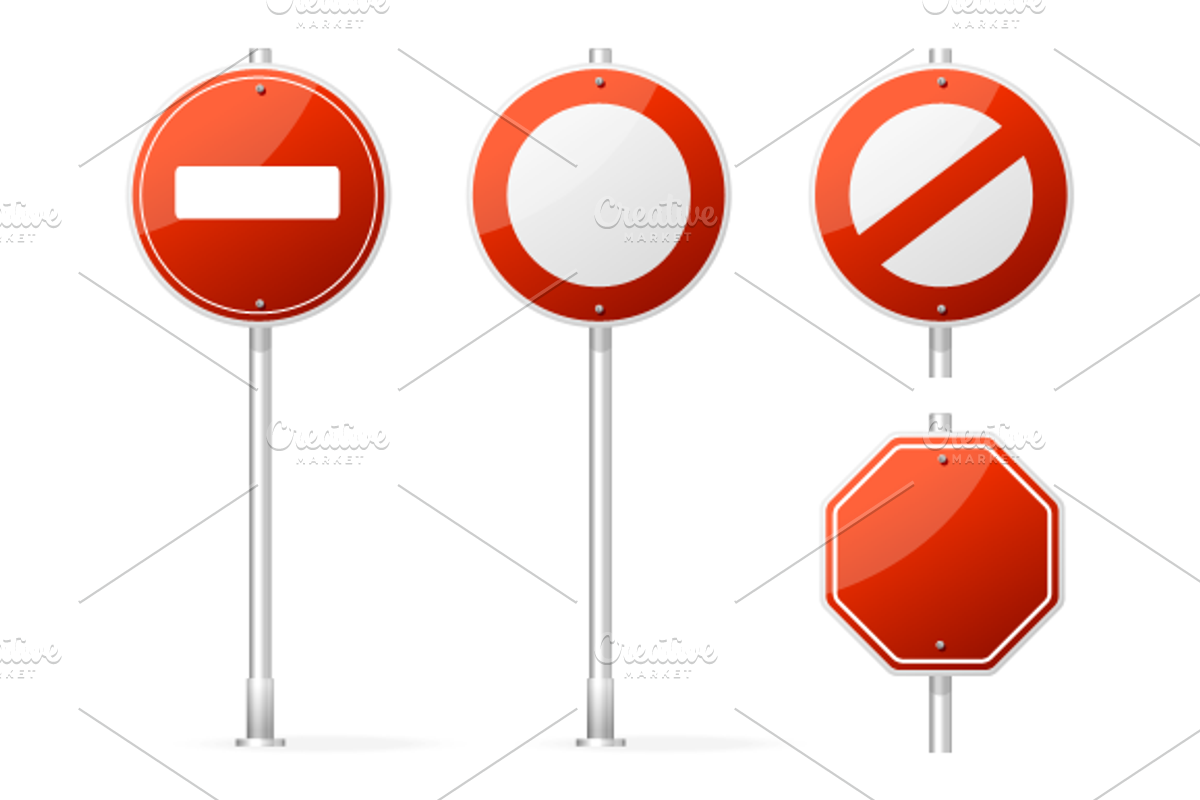 Blank Traffic Sign isolated preview 3