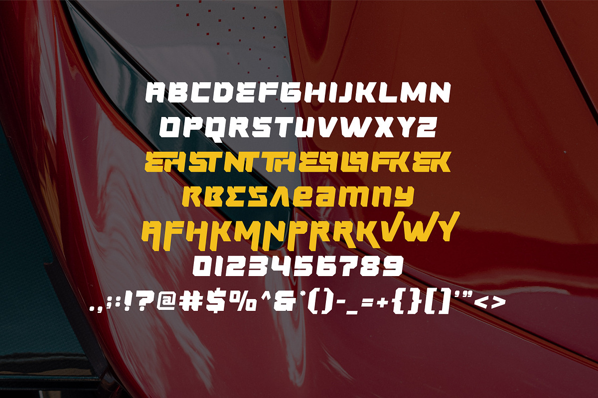 Race Head - Sports Font, a Sans Serif Font by Salamahtype (Photo 6 of 7)