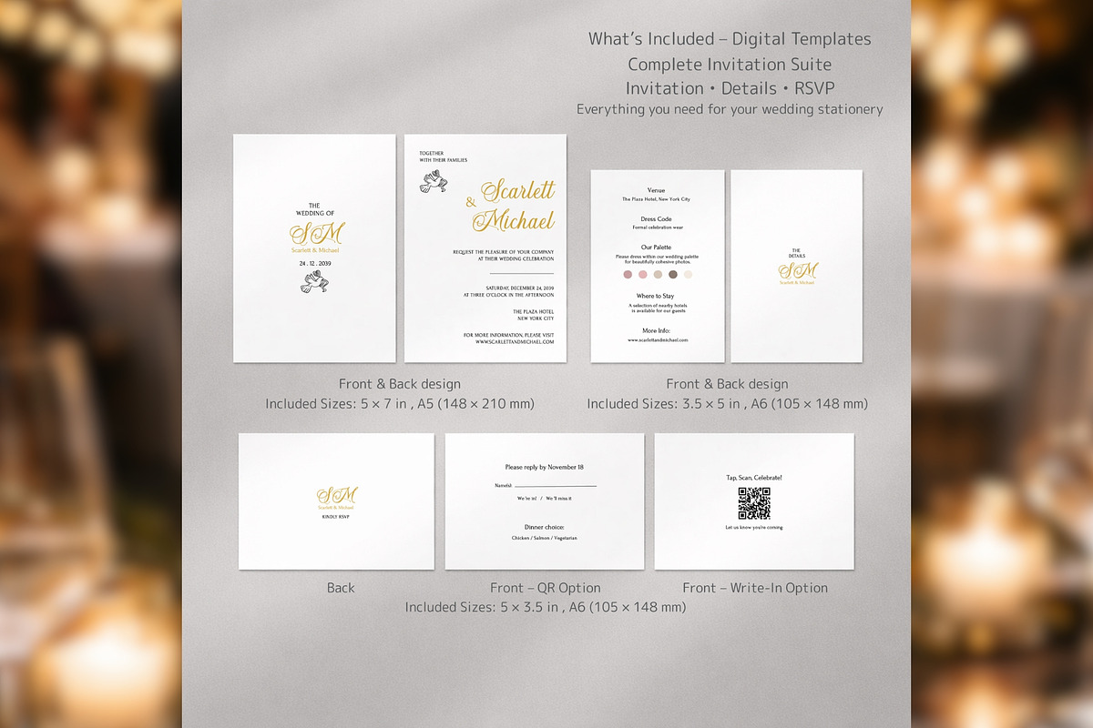 Luxury Invite Suite Canva bd004, an Invitation Template by TyphoonStudio (Photo 2 of 9)