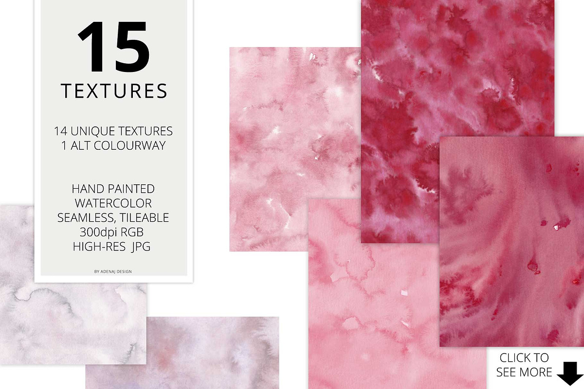 15 Huge Seamless Watercolor Textures, a Texture Graphic by AdenaJ (Photo 2 of 14)