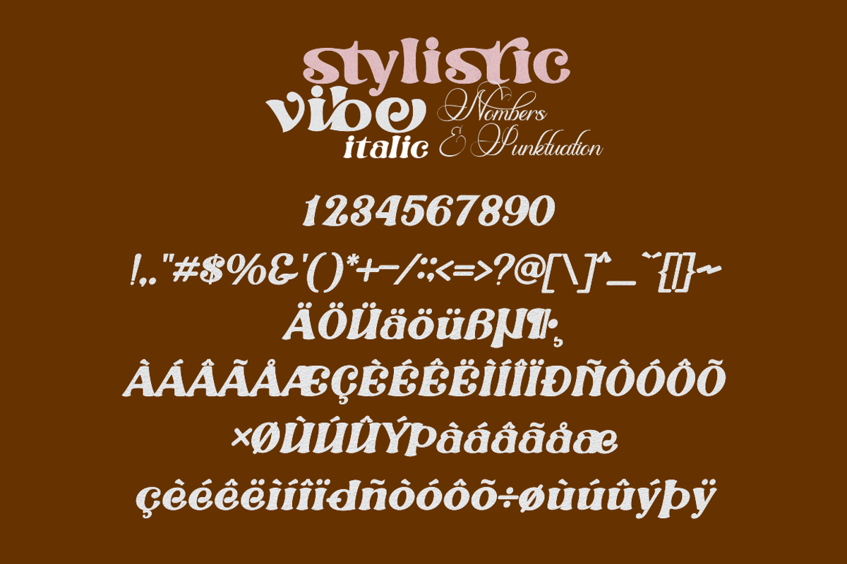 Stylistic Vibe, a Sans Serif Font by Joko Setiono (Photo 20 of 21)