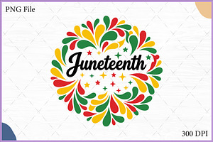 Juneteenth Splash Swirl Wreath SVG, a Decorative Illustration by Gfx Expert Team