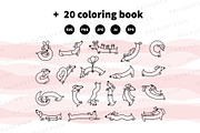 Cute Kawaii Dachshund Dog Character, an Animal Illustration by Palau (Thumbnail 11 of 12)