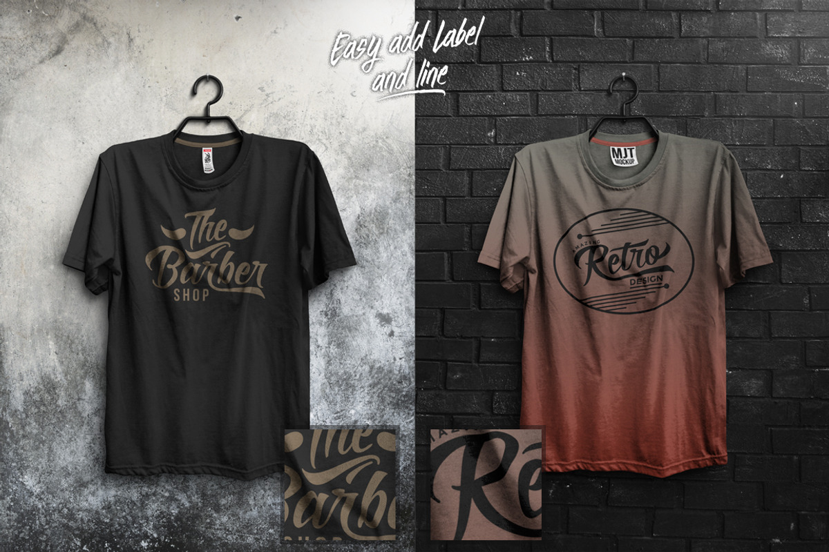 MJT Realistic T-Shirt Mock-Up, a Shirt Mockup by dexsarharryfonts (Photo 4 of 7)