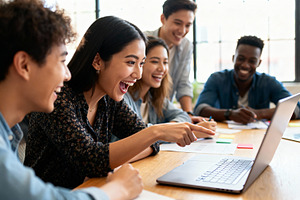 Joyful Diverse Team Collaboration, a Business Photo by Virgo Studio