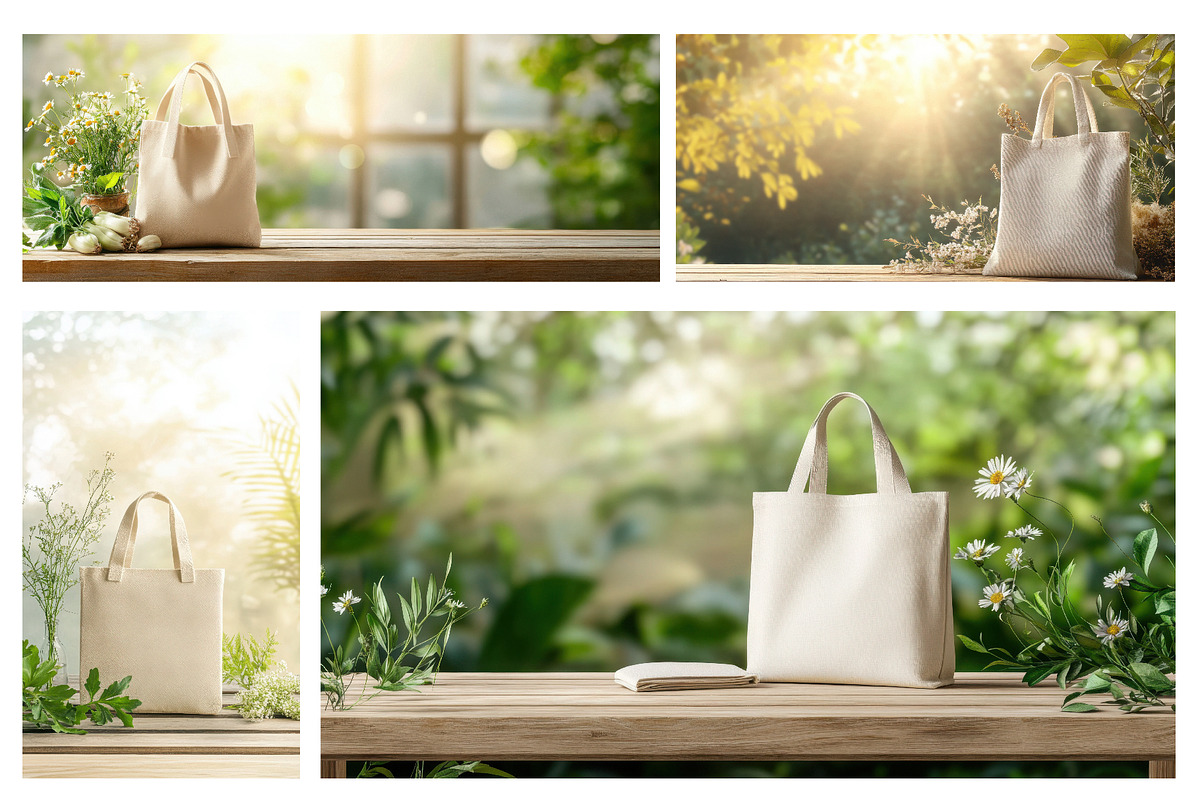 Cotton tote bag mockup on a bench, a Background Photo by Nebbia (Photo 2 of 4)