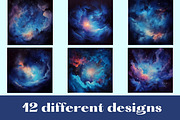 BLUE GALAXIES space backgrounds, a Background Graphic by Mermaids Cove (Thumbnail 3 of 9)