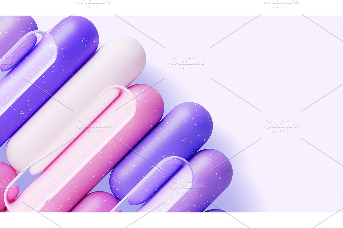 Abstract 3D diagonal rounded line, a Wallpaper Graphic by Marozhkastudio