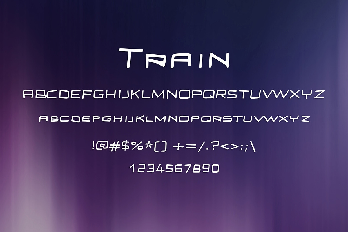 TRAIN font preview 2