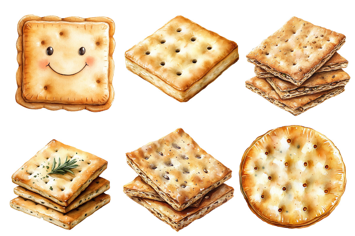 Cracker Watercolor Clipart, an Illustration by Designworld (Photo 3 of 7)