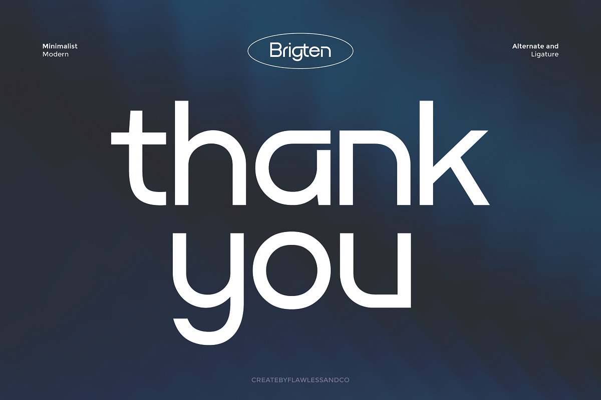 Brigten - Corporate Sans Serif Font, a Sans Serif Font by Flawless And Co (Photo 10 of 10)