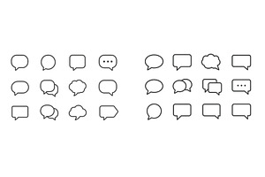 Various speech bubble designs in, an Object Illustration by ZinetroN