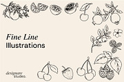 Minimalist Fruits Illustrations, a Decorative Illustration by ginni illustrations (Thumbnail 3 of 5)