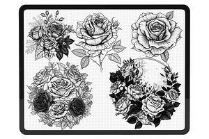 Procreate Flowers Tattoo Brushes