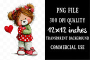 Watercolor Valentine Clipart, an Illustration by Designking (Thumbnail 4 of 5)