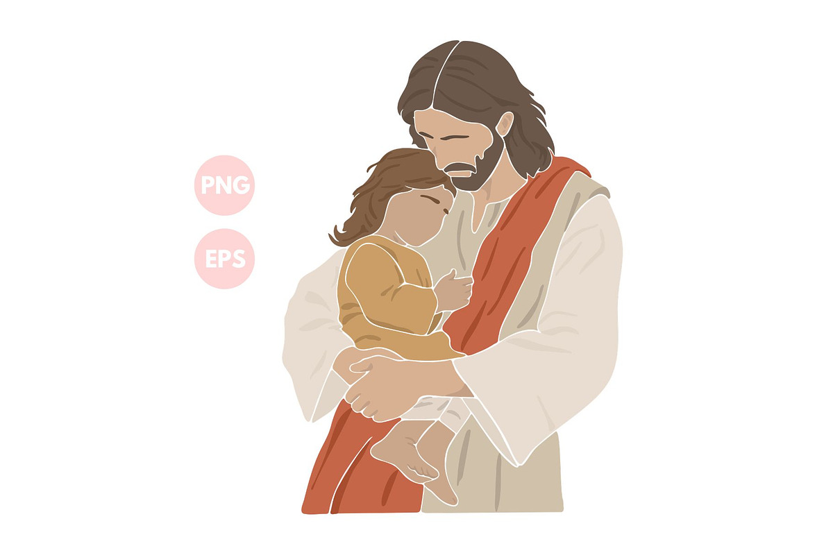 Jesus and Girl Christian Png, a Person Illustration by ⋒DesignECShop⋒ (Photo 1 of 3)