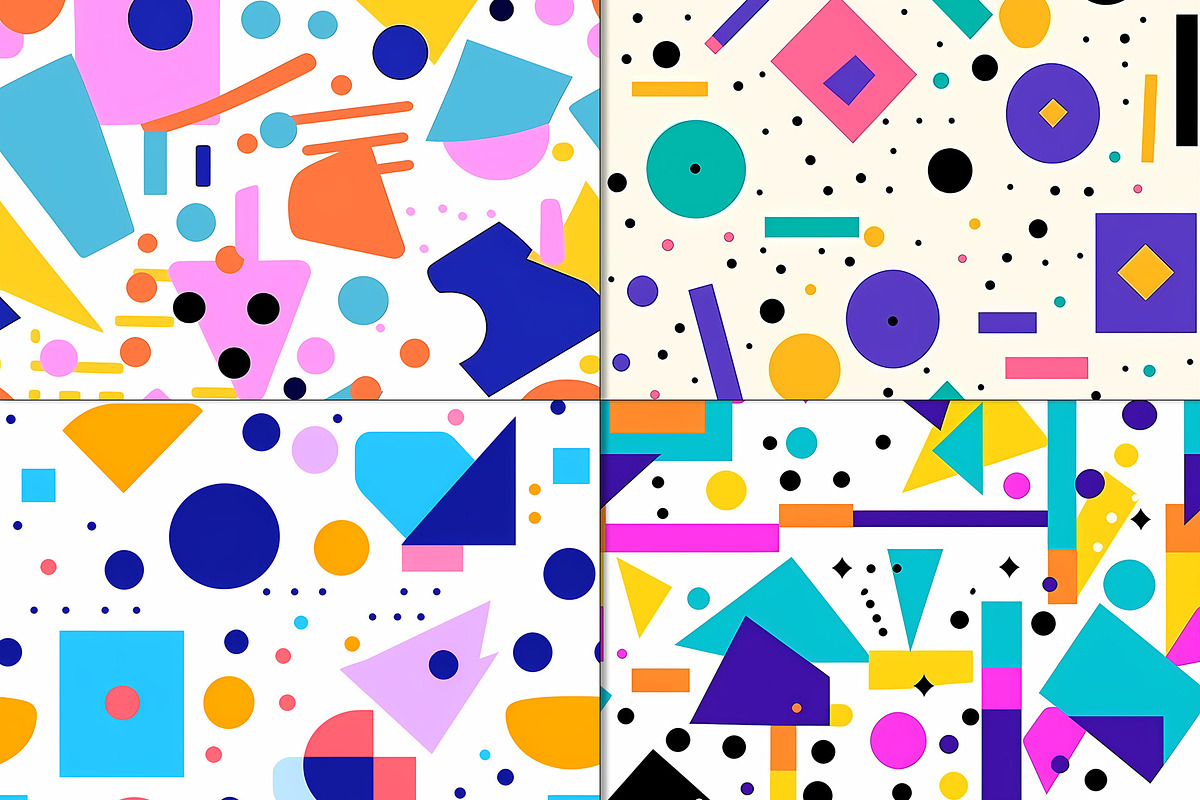 20 Seamless Soft Geometric Patterns, a Pattern Graphic by Nordic Design