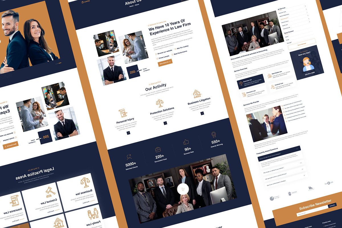 Law Firm Website Template, an UI Kit Template by Design Hub (Photo 2 of 4)
