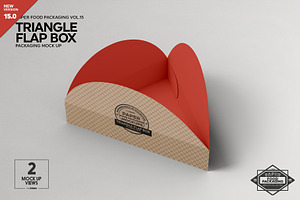 Triangle Flap Box Packaging Mockup