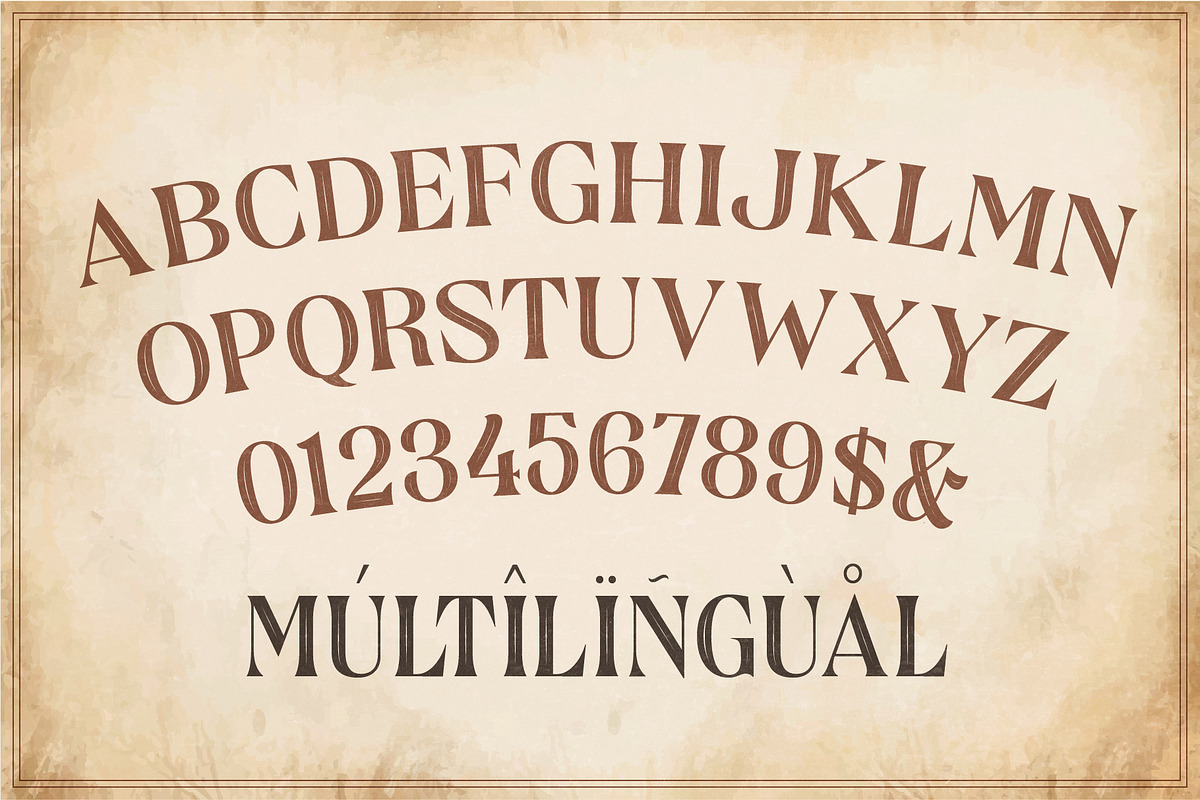 Devils Cut - Vintage Label Typeface, a Serif Font by Surplus Type Co (Photo 6 of 9)