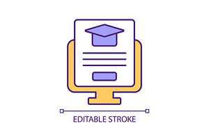 Elearning RGB color icon, an Icon by IMG Visuals
