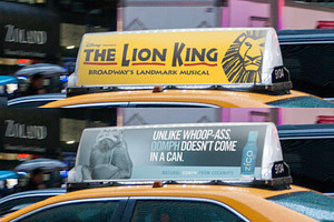 2x NYC Taxi Ad Mock-ups