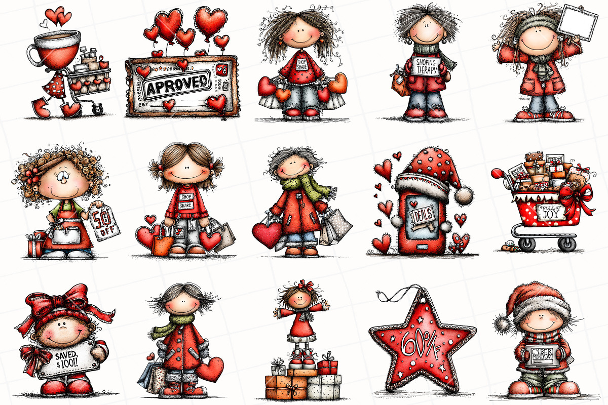 Whimsical Black Friday Clipart, an Illustration by OK Design (Photo 3 of 6)