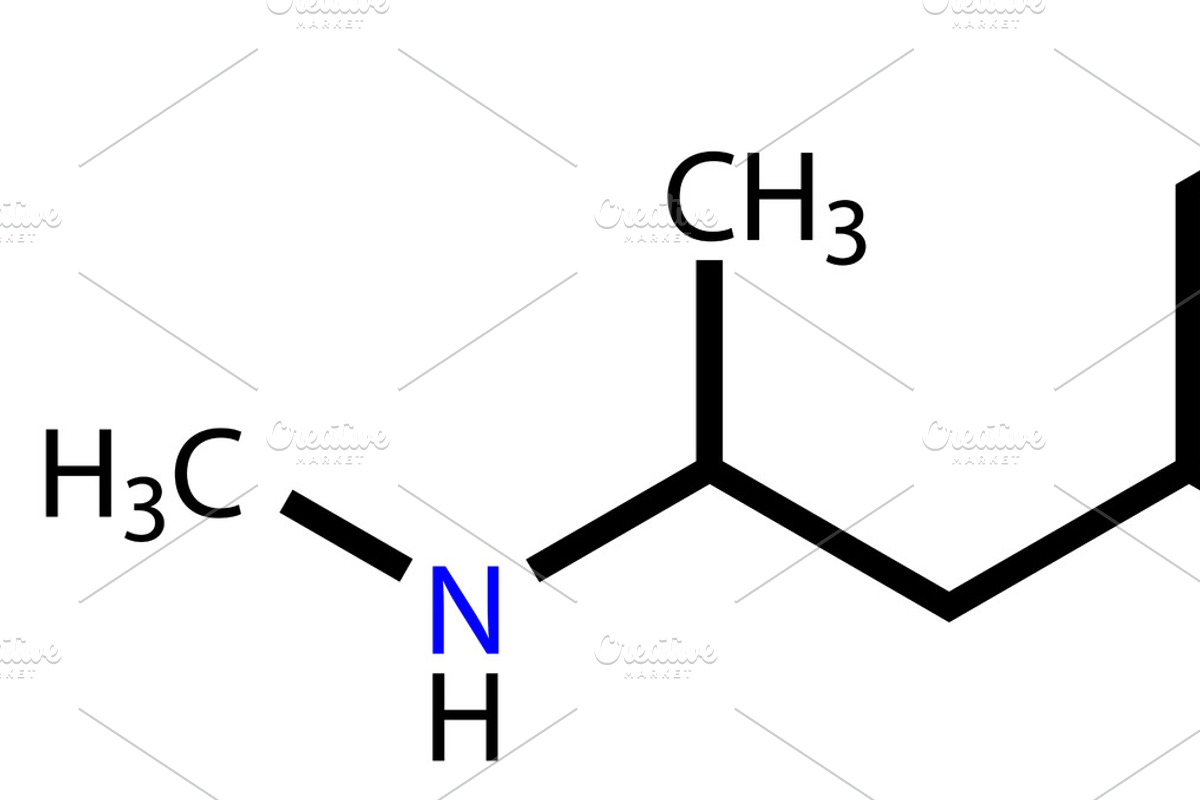 MDMA (ecstasy) structural formula, an Illustration by Leonid Andronov