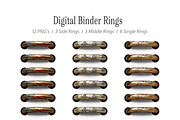Textured Gold Digital Binder Rings, an Object Graphic by 3PointsCreative (Thumbnail 1 of 7)