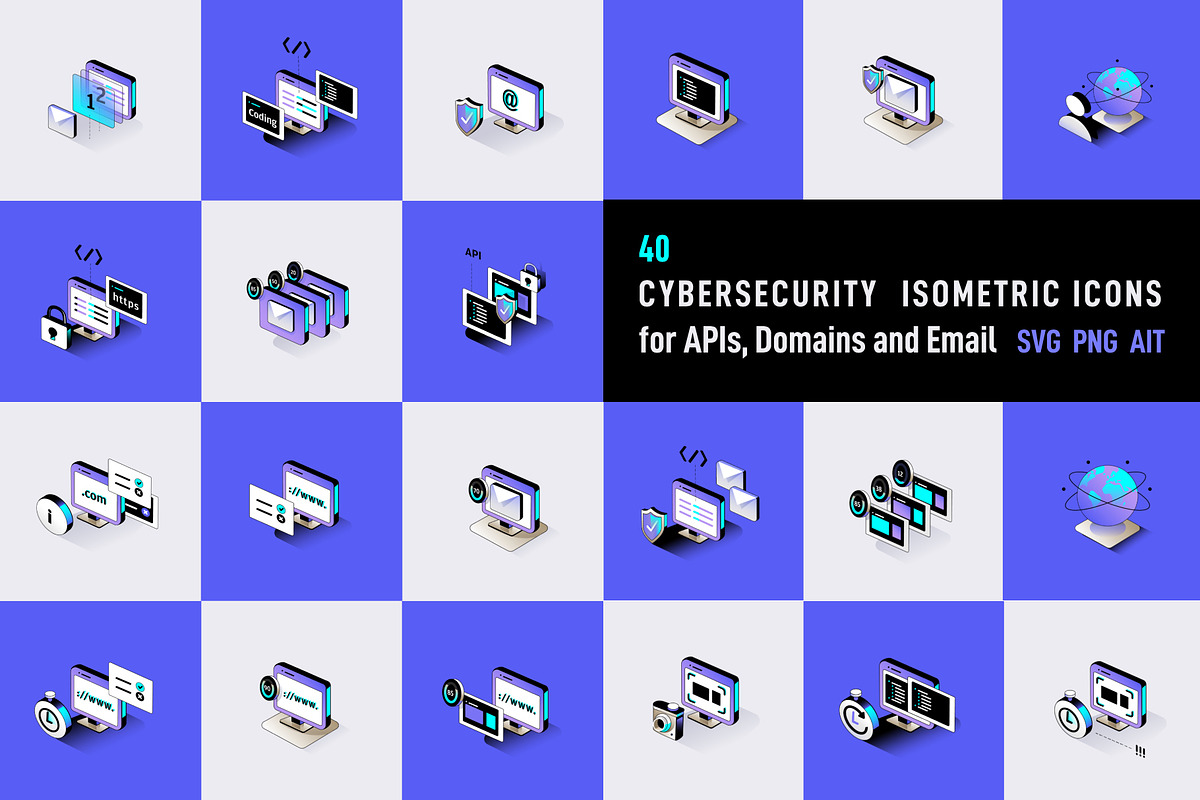 Cybersecurity Isometric Icons, a Solid Icon by Polar Vectors (Photo 1 of 10)