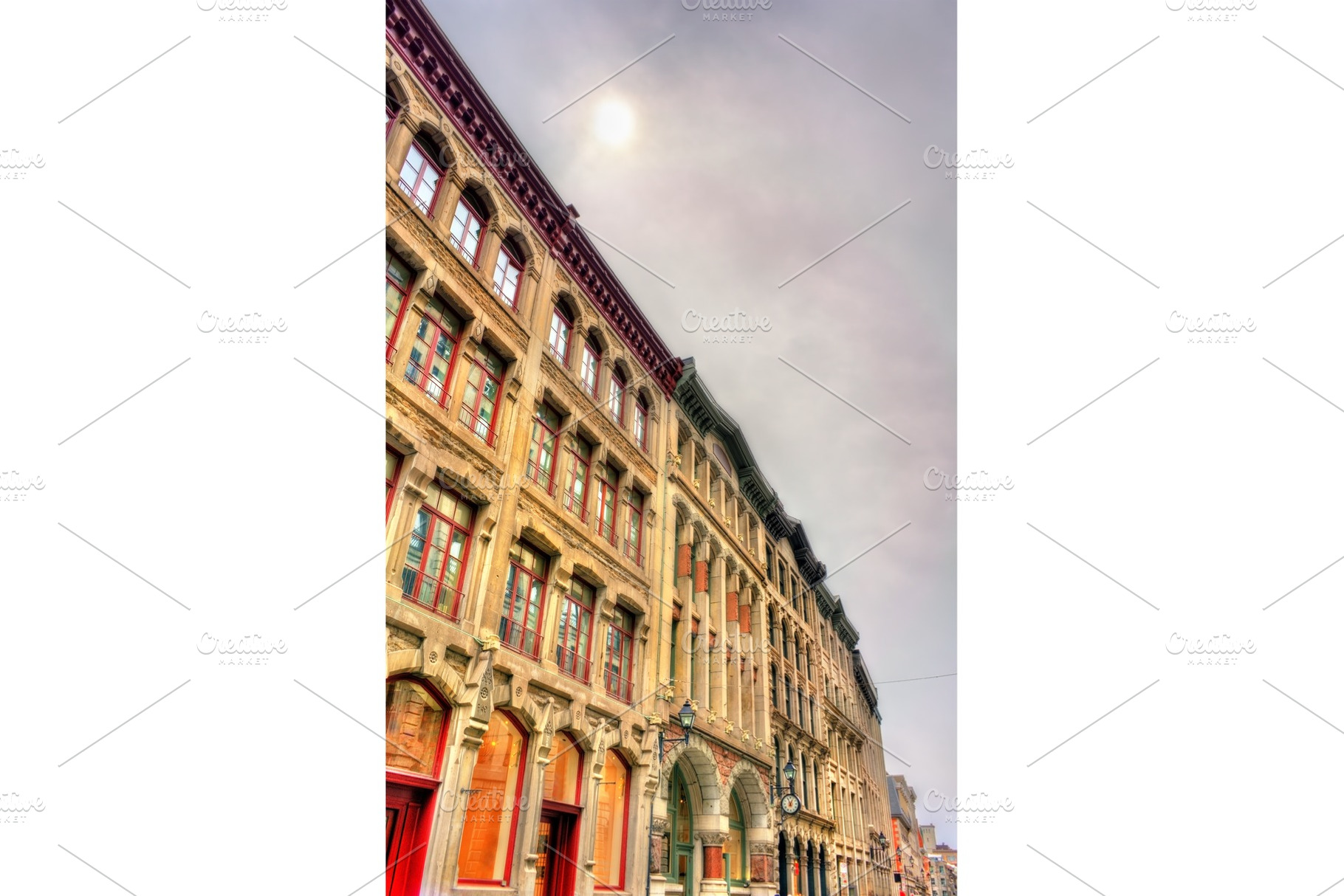 Buildings on st paul street in old montreal canada stock photo containing old, an Architecture Photo by Leonid Andronov