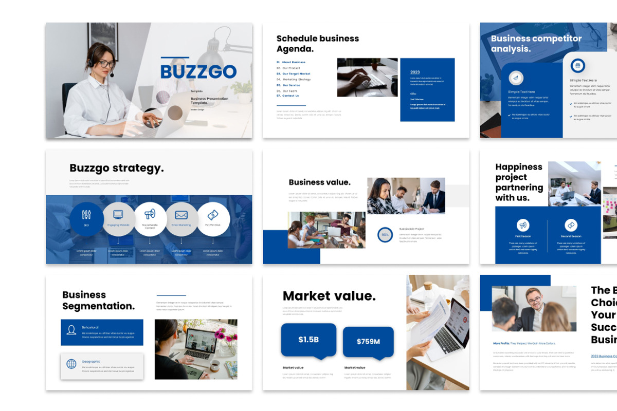 Buzzgo-Business Powerpoint & GS, a Presentation Template by Raseuki (Photo 2 of 5)