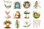 Fairy Woodland Clipart, an Illustration by Design Market (Thumbnail 3 of 5)