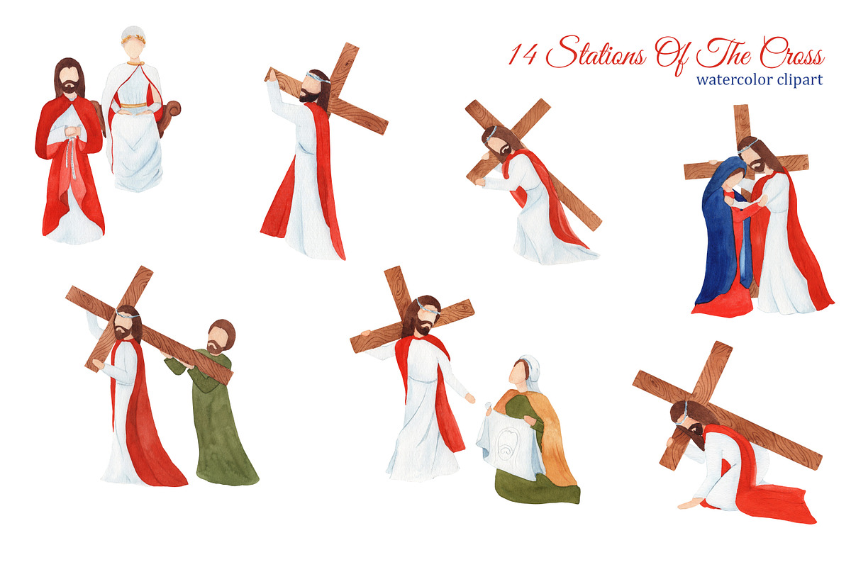 The Fourteen Stations Of The Cross, a Person Illustration by s.yanyeva (Photo 2 of 4)
