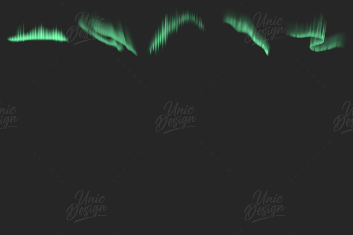 45 Aurora Photoshop Brushes, a Brush Add-On by UnicDesign (Photo 4 of 4)