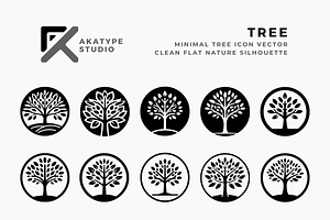 Tree Badge Icon, a Solid Icon by Akatype Studio
