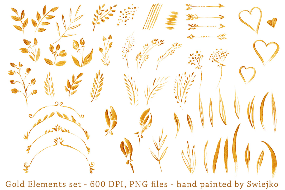 Gold Design Elements, a Texture Illustration by swiejko (Photo 2 of 2)