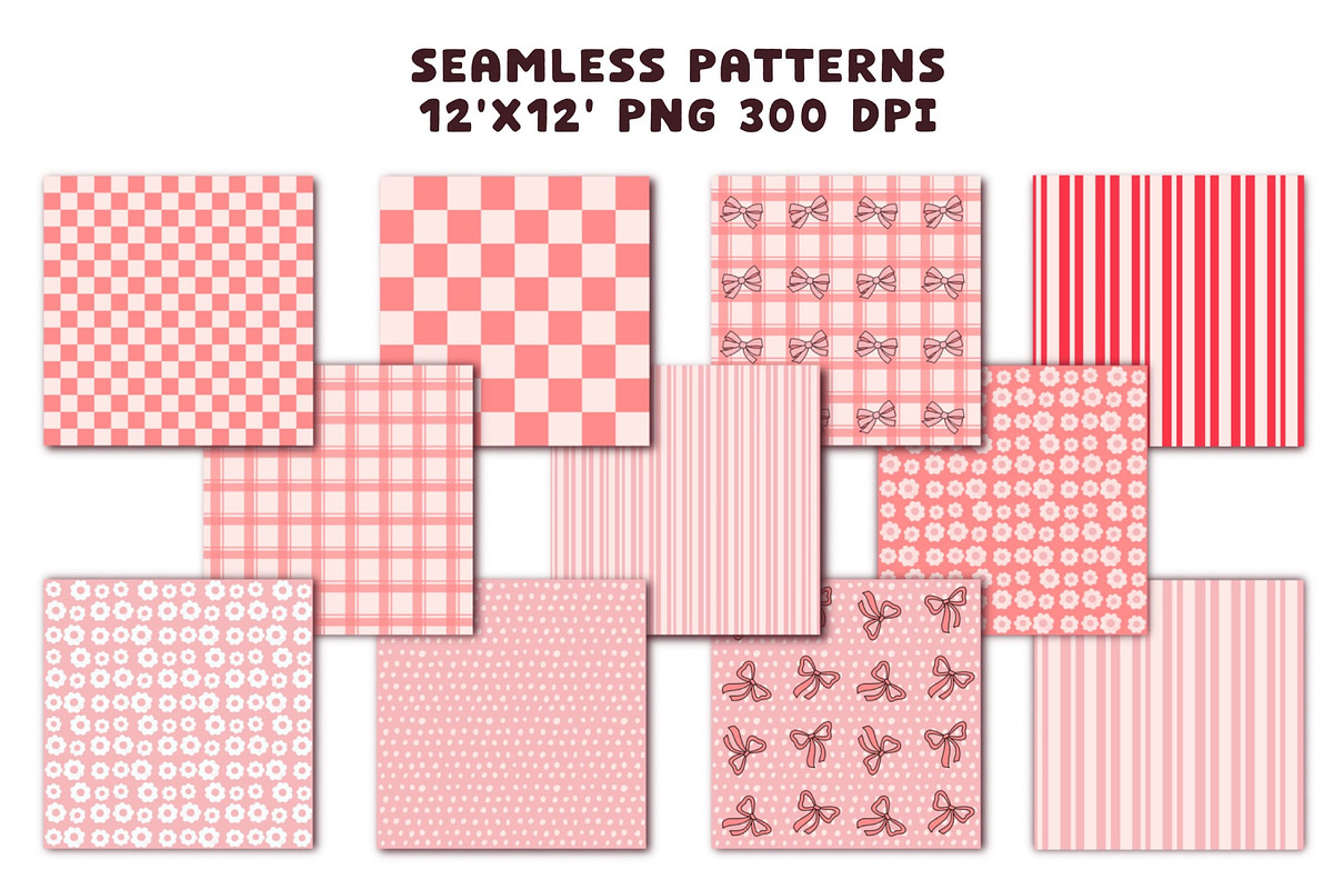 Sweet Bows Clipart and Patterns, an Object Graphic by Brush Lab (Photo 3 of 4)