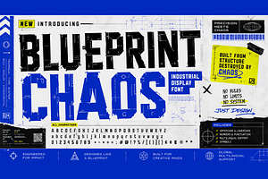 Blueprint Chaos, a Blackletter Font by Art StoreID