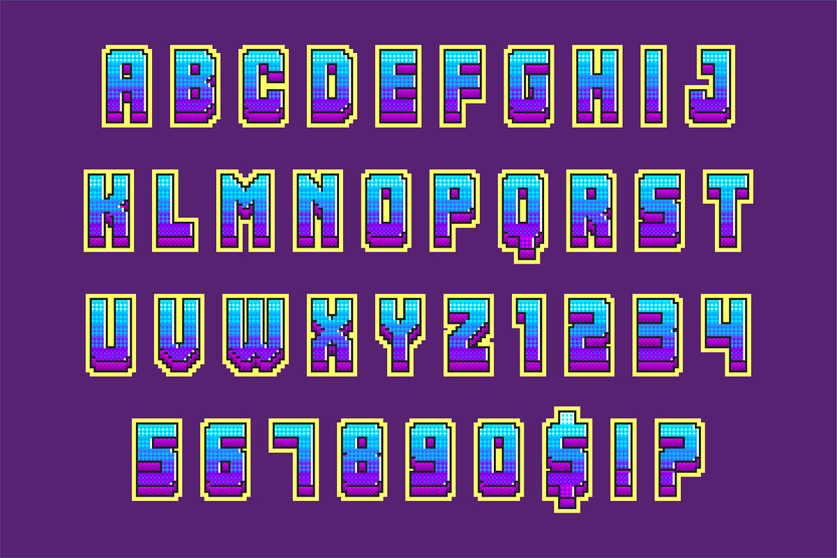 Original pixel alphabet, an Object Graphic by RevelStockart (Photo 4 of 4)