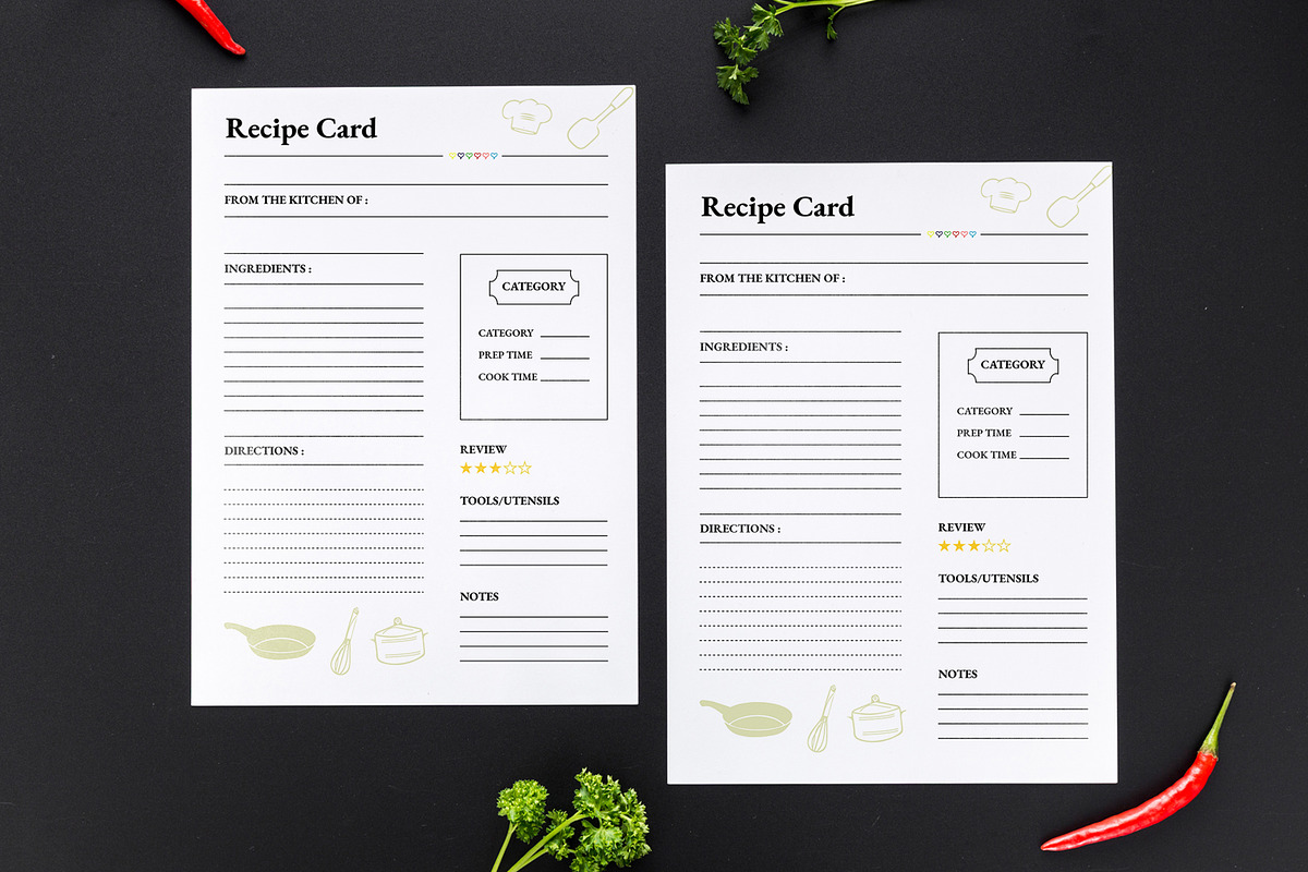 Recipe Card Design, a Stationery Template by MightyDesign (Photo 1 of 8)