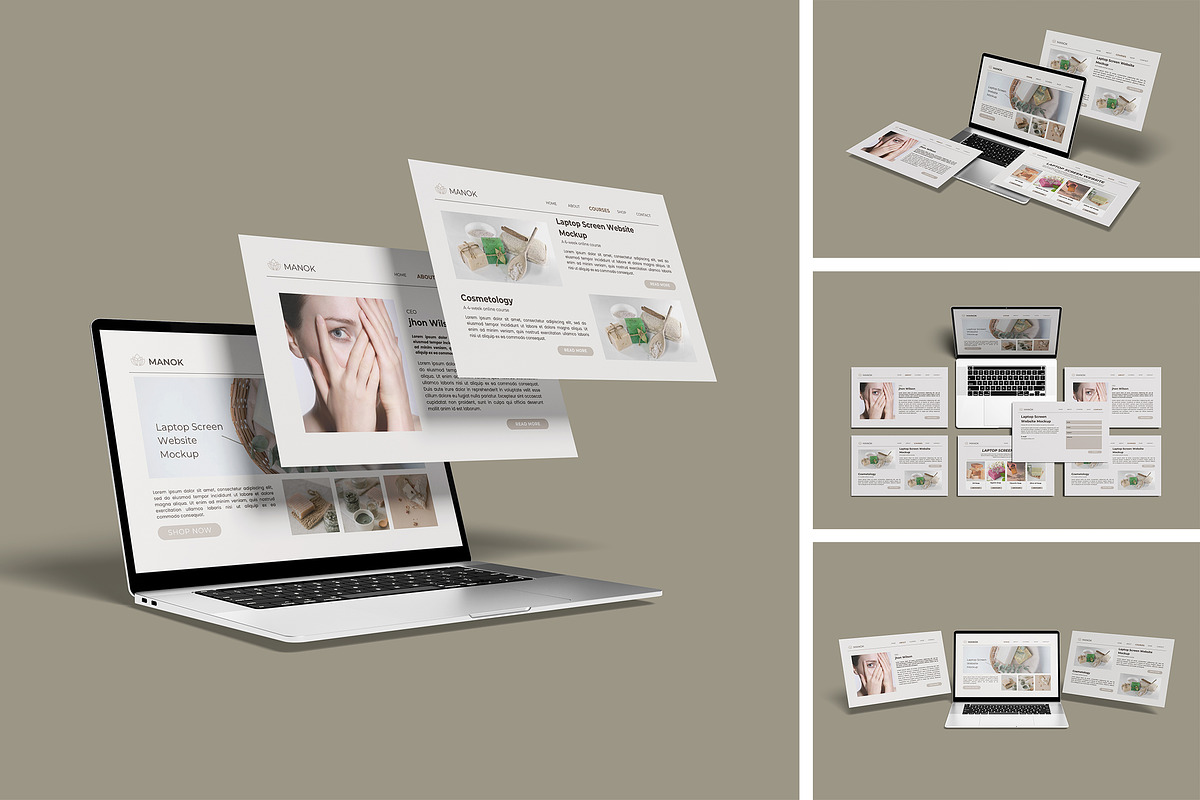 Laptop Screen Website Mockup, a Mockup by DxSLEX (Photo 1 of 5)